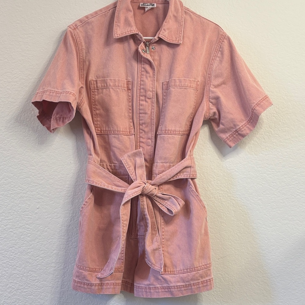 Pink Short Sleeve Jumpsuit